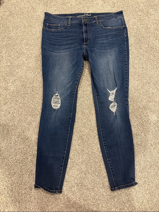 Universal Thread Denim - Universal Thread Dark Blue Distressed Jeggings